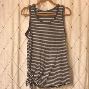 Motherhood Maternity Grey Striped Tank